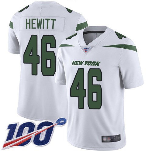 New York Jets Limited White Youth Neville Hewitt Road Jersey NFL Football #46 100th Season Vapor Untouchable->youth nfl jersey->Youth Jersey
